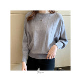 ニットセーター 通販 ニットトップス 長袖 ラウンドネック レディース ドルマンニット ボートネックリブニット カジュアル シンプル 柔らかい おしゃれ かわいい 可愛い 大人 女性 ニット