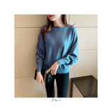 ニットセーター 通販 ニットトップス 長袖 ラウンドネック レディース ドルマンニット ボートネックリブニット カジュアル シンプル 柔らかい おしゃれ かわいい 可愛い 大人 女性 ニット