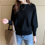 ニットセーター 通販 ニットトップス 長袖 ラウンドネック レディース ドルマンニット ボートネックリブニット カジュアル シンプル 柔らかい おしゃれ かわいい 可愛い 大人 女性 ニット