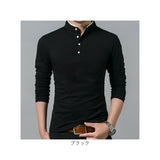 ヘンリーネック 長袖 通販 Tシャツ カットソー ロングTシャツ メンズ カジュアル シンプル ロングスリープTシャツ 通気性 快適 カジュアルシャツ 無地 おしゃれ オシャレ コットン
