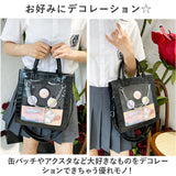 痛バッグ ショルダーバッグ 通販 痛バ トートバッグ ハンドバッグ 鞄 かばん 斜めがけ おしゃれ かわいい レディース 缶バッチ ファスナー付き スクエア 自立 クリア 2way 見せバッグ