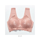 ブラジャー ノンワイヤー 通販 ノンワイヤーブラ ブラ インナー ナイトブラ 下着 肌着 フロントホック リラックスブラ ブラ単品 ワイヤレスブラ ワイヤレス 通気性 吸湿 レース かわいい