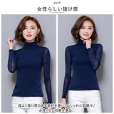 シースルー トップス 通販 シアーカットソー シアー カットソー 長袖 タートル ハイネック 透け ロング Tシャツ インナー 無地 シンプル 通勤 通学 上品 きれいめ 薄手 重ね着 レイヤード