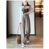 パンツ レディース きれいめ 通販 ストレートパンツ ハイウエストパンツ ロングパンツ ワイドパンツ パンツ ボトムス ズボン おしゃれ かわいい 春 夏 春夏 ロング丈 シンプル カジュアル