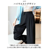パンツ レディース きれいめ 通販 ストレートパンツ ハイウエストパンツ ロングパンツ ワイドパンツ パンツ ボトムス ズボン おしゃれ かわいい 春 夏 春夏 ロング丈 シンプル カジュアル
