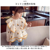 子供服 女の子 通販 トップス シャツ 長袖 カットソー 子ども服 ベビー服 刺繍 フリル 通園 通学 春 秋 外出 お出かけ ブラウス シンプル 袖ゴム 丸首 ラウンドネック 背中ボタン