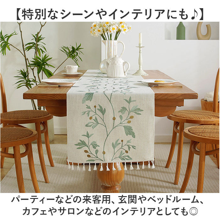 花柄刺繍テーブルクロス85x85cm 春の花 カットワーク テーブルクロス