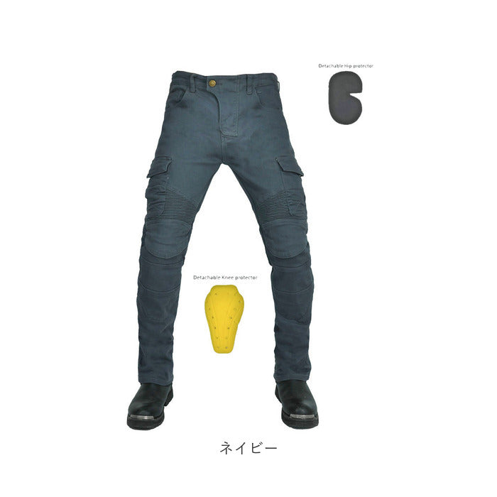 メンズバイクパンツデニムパンツライディングパンツバイク用ジーンズ耐