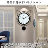 掛け時計 音がしない 通販 29×40cm 壁掛け時計 掛時計 インテリア時計 振り子時計 ネコ模様 猫模様 電池 クロック インテリアクロック アナログ オシャレ かわいい 静か 静音 連続秒針