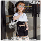 キッズ タンクトップ ダンス 通販 Tシャツ 半袖 アンサンブル ショート丈 Ｔシャツ ダンス衣装 女の子 夏服 子供服 子ども服 ガールズ ノースリーブ へそ出し チア 衣装 カットソー