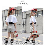 キッズ タンクトップ ダンス 通販 Tシャツ 半袖 アンサンブル ショート丈 Ｔシャツ ダンス衣装 女の子 夏服 子供服 子ども服 ガールズ ノースリーブ へそ出し チア 衣装 カットソー