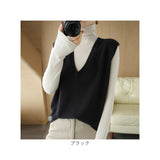 ニットベスト ノースリーブ レディース 通販 ニット ベスト 重ね着 ニットチョッキ チョッキ レイヤード レディースベスト セーター Vネック プルオーバー きれいめ 袖なし 上品 無地