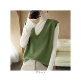 ニットベスト ノースリーブ レディース 通販 ニット ベスト 重ね着 ニットチョッキ チョッキ レイヤード レディースベスト セーター Vネック プルオーバー きれいめ 袖なし 上品 無地