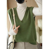 ニットベスト ノースリーブ レディース 通販 ニット ベスト 重ね着 ニットチョッキ チョッキ レイヤード レディースベスト セーター Vネック プルオーバー きれいめ 袖なし 上品 無地