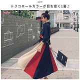 ワンピース 秋冬 きれいめ 通販 長袖 女性 レディース ひざ下丈ワンピ 春 秋 冬 かわいい 可愛い 体型カバー vネック 襟付き おしゃれ ワンピ オフィス 通勤 ゆったり 上品 カジュアル
