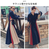 ワンピース 秋冬 きれいめ 通販 長袖 女性 レディース ひざ下丈ワンピ 春 秋 冬 かわいい 可愛い 体型カバー vネック 襟付き おしゃれ ワンピ オフィス 通勤 ゆったり 上品 カジュアル