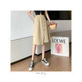 キュロット レディース パンツ 膝丈 通販 ハーフパンツ 半ズボン フェイクスカート ショートパンツ ガウチョパンツ スカーチョ スカート風 ひざ丈 ハイウエスト ウエストゴム ボタン