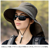 サファリハット レディース 通販 アドベンチャーハット ブーニーハット アウトドアハット 日除け帽子 日よけ帽子 つば広帽子 帽子 つば広 ハット ツバ広 紐付き たれ付き 無地 シンプル