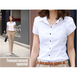 ブラウス 半袖 レディース 通販 シャツブラウス 半袖ブラウス シャツ 半袖シャツ ワイシャツ Yシャツ 制服 襟付き 衿付き チューリップ袖 パフスリーブ きれいめ カジュアル ビジネス