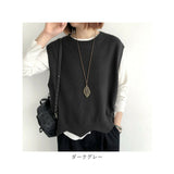 ベスト ニット 通販 ニットベスト レディース プルオーバー クールネック レイヤード 重ね着 体型カバー ノースリーブ シンプル カジュアル ナチュラル おしゃれ 着回し トップス 春 秋