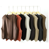 ベスト ニット 通販 ニットベスト レディース プルオーバー クールネック レイヤード 重ね着 体型カバー ノースリーブ シンプル カジュアル ナチュラル おしゃれ 着回し トップス 春 秋