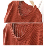 ベスト ニット 通販 ニットベスト レディース プルオーバー クールネック レイヤード 重ね着 体型カバー ノースリーブ シンプル カジュアル ナチュラル おしゃれ 着回し トップス 春 秋