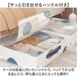 ベッド下 収納 Lサイズ 通販 収納ボックス 折りたたみ 収納ケース 衣類収納 布団収納ケース 省スペース 大容量 PVC製 ダブルファスナー 取っ手付き 防塵 防湿 ナイロンメッシュ 書類 衣装