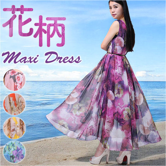 ワンピース 花柄 ノースリーブ 通販 ロングワンピース ロングワンピ ワンピ マキシワンピース リゾートワンピース リゾートワンピ マキシワンピ 花柄ワンピース 袖なし ハワイアン