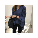 シャツブラウス レディース 長袖 通販 シャツ ブラウス レディースシャツ レディースブラウス カジュアルシャツ カジュアル きれいめ 無地 シンプル 通勤 上品 ゆったり オフィス vネック
