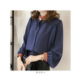 ブラウス バルーンスリーブ レディース 通販 シャツブラウス 長袖ブラウス レディースブラウス バルーン袖ブラウス バルーン袖 フォーマルブラウス フォーマル 上品 きれいめ シンプル