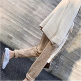 ニットパンツ レディース 通販 ニット パンツ テーパードパンツ イージーパンツ ルームウェア 部屋着 ロングパンツ 長ズボン ズボン テーパード ケーブル編みニット ウエストゴム