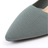 パンプス ニット 痛くない レディース 通販 レディース靴 婦人靴 ニット素材 ローヒール ポインテッドトゥ チャンキーヒール ローファー 歩きやすい 柔らか やわらかい フォーマル