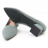 パンプス ニット 痛くない レディース 通販 レディース靴 婦人靴 ニット素材 ローヒール ポインテッドトゥ チャンキーヒール ローファー 歩きやすい 柔らか やわらかい フォーマル