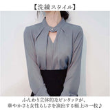 ブラウス レディース ピンタック 通販 スタンドネック シャツブラウス 長袖ブラウス レディースブラウス 長袖シャツ フォーマルブラウス フォーマル 上品 きれいめ シンプル 無地 大人