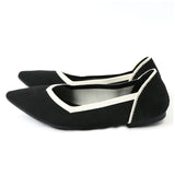 ニットパンプス Ｖカット 通販 フラットパンプス ニット パンプス フラットシューズ フラット ローヒール ポインテッドトゥ 柔らかい 歩きやすい ぺたんこ 痛くない カジュアル