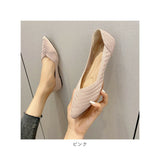 ニットパンプス Ｖカット 通販 フラットパンプス ニット パンプス フラットシューズ フラット ローヒール ポインテッドトゥ 柔らかい 歩きやすい ぺたんこ 痛くない カジュアル
