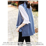 ニットベスト レディース 通販 サイドボタン ニット ベスト セーター 両サイド ボタン付き ゆったり かわいい 春 夏 秋 おしゃれ 体型カバー 通勤 通学