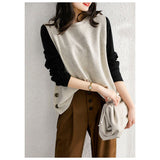 ニットベスト レディース 通販 サイドボタン ニット ベスト セーター 両サイド ボタン付き ゆったり かわいい 春 夏 秋 おしゃれ 体型カバー 通勤 通学