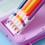 筆箱 多機能 小学生 通販 ペンケース 筆入れ ふでいれ ペン入れ 女の子 男の子 両面 鉛筆削り付き ハサミ 箱型 小学校 入学準備 新入学 進級 かわいい 可愛い ステーショナリー 文具