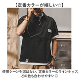 シャツ メンズ カジュアルシャツ 通販 半袖 プルオーバー 半袖シャツ トップス 半そで 襟付き ワークシャツ 作業 メンズシャツ カジュアル おしゃれ オシャレ アメカジ コットンシャツ