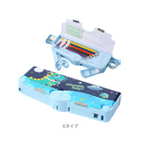 筆箱 多機能 小学生 通販 ペンケース 筆入れ ふでいれ ペン入れ 女の子 男の子 片面 鉛筆削り付き ハサミ 箱型 小学校 入学準備 新入学 進級 かわいい 可愛い 文具 文房具 入学祝い