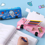 筆箱 多機能 小学生 通販 ペンケース 筆入れ ふでいれ ペン入れ 女の子 男の子 両面 鉛筆削り付き 箱型 小学校 入学準備 新入学 進級 かわいい 可愛い 入学祝い 文具 文房具