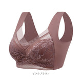 ブラジャー ノンワイヤー ホックなし 通販 ノンワイヤーブラ ブラ 単品 レース インナー レディースインナー フルカップブラジャー 下着 ブラ 単品 フルカップブラ カップ付