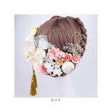 髪飾り へッドアクセサリー セット へッドアクセ 通販 髪かざり ヘアークリップ アクセサリー ヘッドドレス 飾り ドライフラワー 髪 ヘッド 卒業式 成人式 造花 花 フラワー 和風 和 着物
