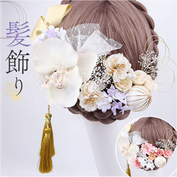 髪飾り へッドアクセサリー セット へッドアクセ 通販 髪かざり ヘアークリップ アクセサリー ヘッドドレス 飾り ドライフラワー 髪 ヘッド 卒業式 成人式 造花 花 フラワー 和風 和 着物