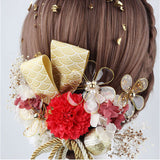 髪飾り へッドアクセサリー セット へッドアクセ 通販 髪かざり ヘアークリップ アクセサリー ヘッドドレス 飾り ドライフラワー 髪 ヘッド 卒業式 成人式 造花 花 フラワー 和風 和 着物