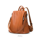 リュック レディース レザー 通販 リュックサック バックパック デイパック 2way ショルダー ショルダーバッグ ショルダーバック 肩掛け 背面ファスナー 防犯 セキュリティ 通勤 通学 革
