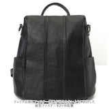 リュック レディース レザー 通販 リュックサック バックパック デイパック 2way ショルダー ショルダーバッグ ショルダーバック 肩掛け 背面ファスナー 防犯 セキュリティ 通勤 通学 革