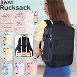 機内持ち込み リュック 大容量 通販 レディース 旅行 リュックサック バックパック デイパック 大容量 A4 B4 通勤 通学 出張 キャリーオン 機内持ち込み 靴入れ シューズケース ポケット