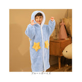 キッズ バスローブ 通販 ガウン ナイトガウン ロングガウン ルームウェア 着る毛布 部屋着 パジャマ 寝巻き 寝巻 フード付き フード 男の子 女の子 フランネル 暖かい あたたかい